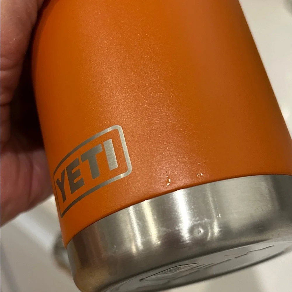 Yeti Orange Insulated Bottle with Black Lid - Picture 4 of 5
